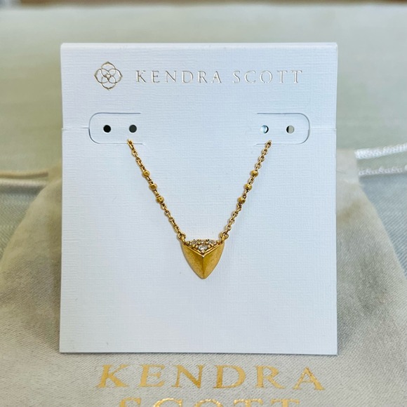 New Kenda Scott Perry Pendant Necklace in Vintage Gold - Picture 2 of 10